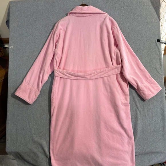 Victorias Secret Pink terricloth Long Wrap Robe Shawl Collar Button Closure M/L - Picture 15 of 16